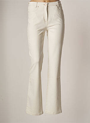 Pantalon slim broderie rivets taille normale beige TONI femme