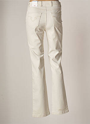 Pantalon slim broderie rivets taille normale beige TONI femme