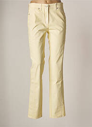 Pantalon slim broderie rivets taille normale jaune TONI femme