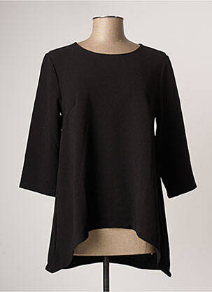 Tunique manches longues tissage crêpe noir G!OZE femme