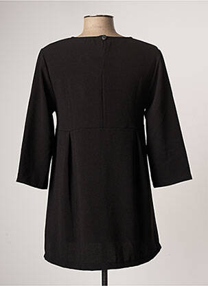 Tunique manches longues tissage crêpe noir G!OZE femme