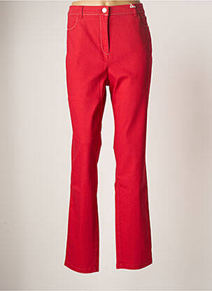 Pantalon droit rouge TONI pour femme