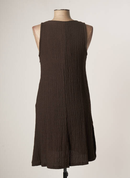Robe mi-longue marron G!OZE pour femme
