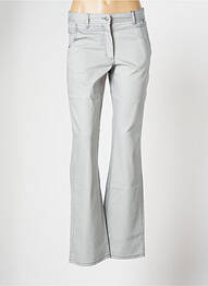 Pantalon droit fermeture zippée sous rabat boutonné taille normale gris JENSEN femme