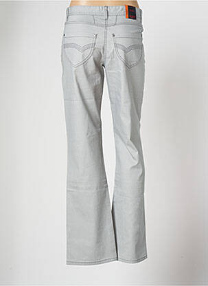 Pantalon droit fermeture zippée sous rabat boutonné taille normale gris JENSEN femme