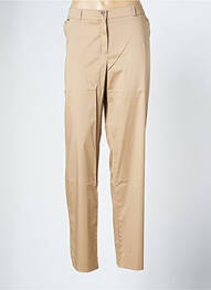 Pantalon chino tissage popeline taille normale beige FRED SABATIER femme