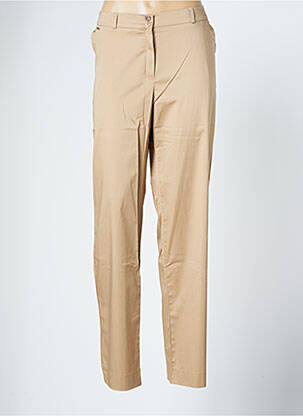 Pantalon chino tissage popeline taille normale beige FRED SABATIER femme