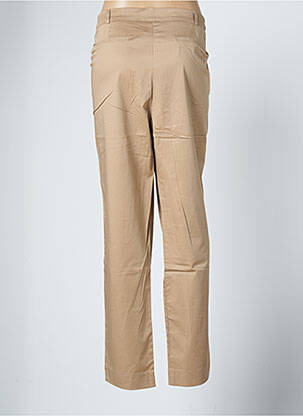Pantalon chino tissage popeline taille normale beige FRED SABATIER femme