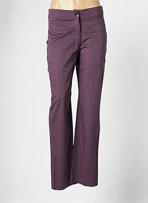 Pantalon chino fermeture zippée sous rabat boutonné taille normale violet ALL BEAUTIFUL femme