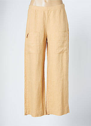 Pantalon droit taille élastique taille normale beige KOKOMARINA femme