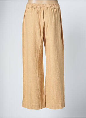Pantalon droit taille élastique taille normale beige KOKOMARINA femme