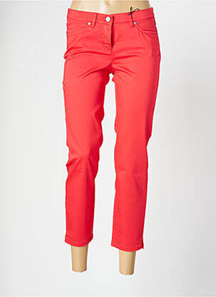 Pantacourt stretch taille normale rouge TONI femme