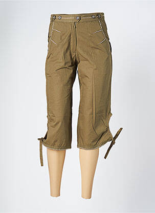 Pantacourt coupe droite taille normale vert ENJOY femme