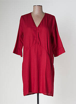 Robe courte manches 3/4 manches 3/4 rouge D NU D femme