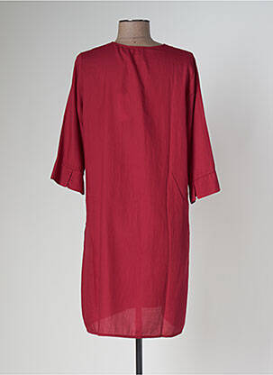 Robe courte manches 3/4 manches 3/4 rouge D NU D femme