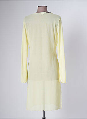 Robe mi-longue manches longues manches longues jaune DOMANI femme