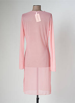 Robe mi-longue manches longues manches longues rose DOMANI femme