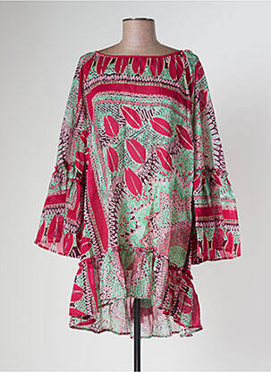 Tunique manches longues imprimé fantaisie rose BETTIB femme
