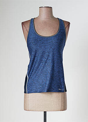 Top stretch sans manche bleu FREYA femme