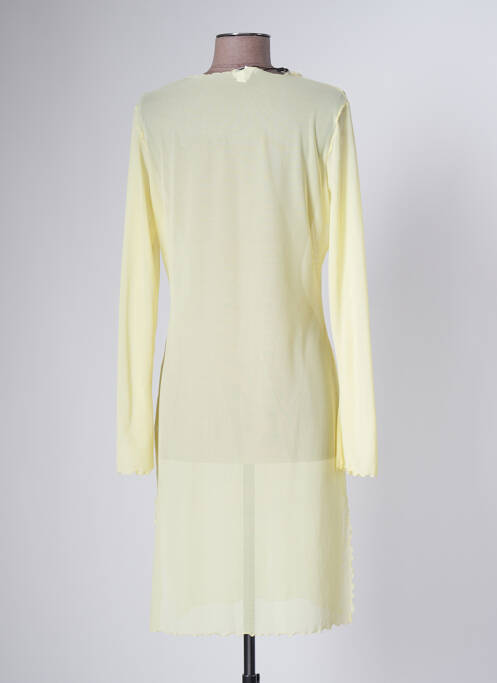 Robe mi-longue manches longues manches longues jaune DOMANI femme