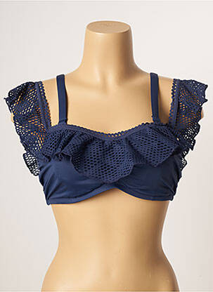 Haut de maillot de bain stretch haut bandeau bleu FANTASIE femme