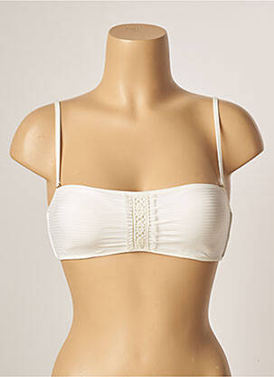 Haut de maillot de bain stretch haut bandeau blanc ANDRES SARDA femme