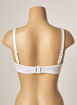 Haut de maillot de bain stretch haut bandeau blanc HATEIA femme