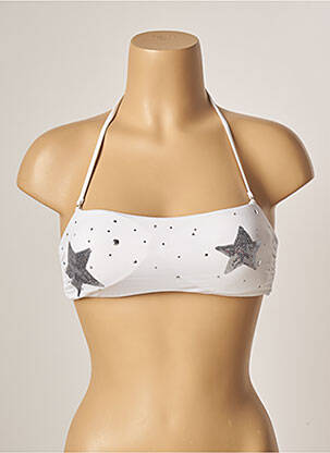 Haut de maillot de bain stretch haut soutien-gorge avec mousse de rembourrage amovible blanc EMERARA BY DD'E femme