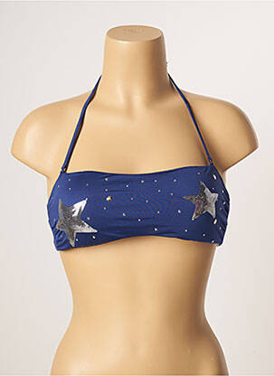 Haut de maillot de bain stretch haut soutien-gorge avec mousse de rembourrage amovible bleu EMERARA BY DD'E femme