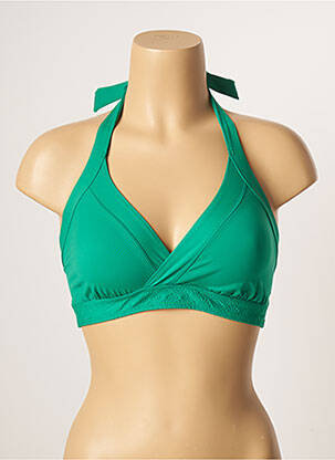 Haut de maillot de bain stretch vert HATEIA femme
