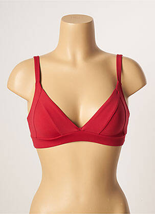 Haut de maillot de bain stretch rouge HATEIA femme