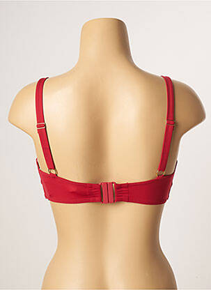 Haut de maillot de bain stretch rouge HATEIA femme