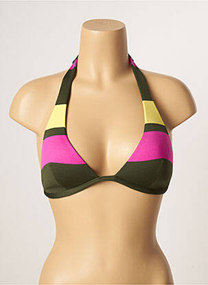 Haut de maillot de bain stretch haut soutien-gorge moulé vert ANDRES SARDA femme