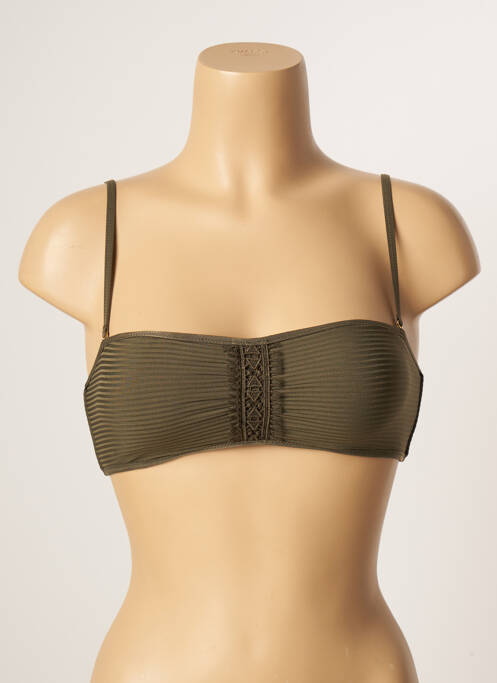 Haut de maillot de bain stretch haut bandeau vert ANDRES SARDA femme