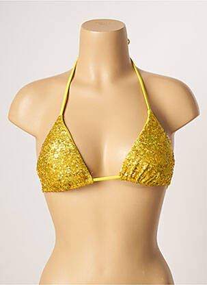 Haut de maillot de bain stretch haut soutien-gorge avec mousse de rembourrage amovible jaune EMERARA BY DD'E femme