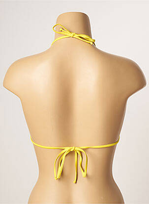 Haut de maillot de bain stretch haut soutien-gorge avec mousse de rembourrage amovible jaune EMERARA BY DD'E femme