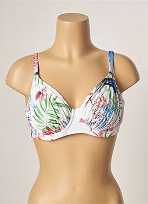 Haut de maillot de bain stretch haut soutien-gorge emboitant blanc FANTASIE femme