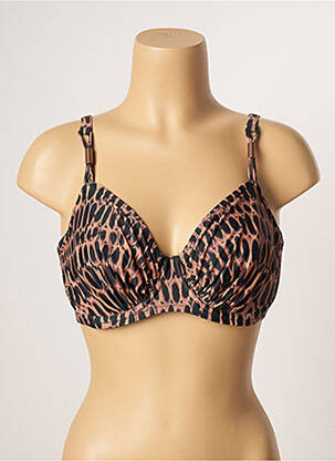 Haut de maillot de bain stretch haut soutien-gorge emboitant marron FANTASIE femme