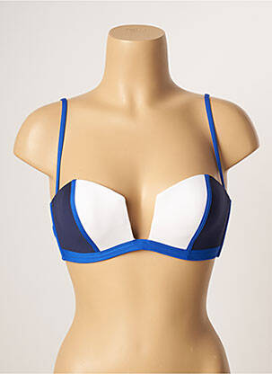 Haut de maillot de bain stretch haut soutien-gorge moulé bleu LA PERLA femme