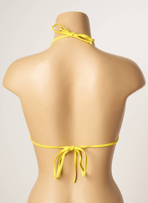 Haut de maillot de bain stretch haut soutien-gorge avec mousse de rembourrage amovible jaune EMERARA BY DD'E femme