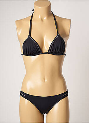 Maillot de bain 2 pièces stretch haut triangles noir D NU D femme