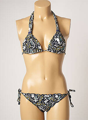Maillot de bain 2 pièces stretch haut triangles noir CIA.MARITIMA femme