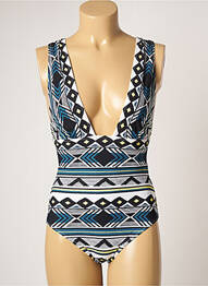 Maillot de bain 1 pièce imprimé fantaisie bleu DOMANI femme