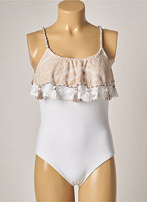 Maillot de bain 1 pièce stretch beige BETTIB femme