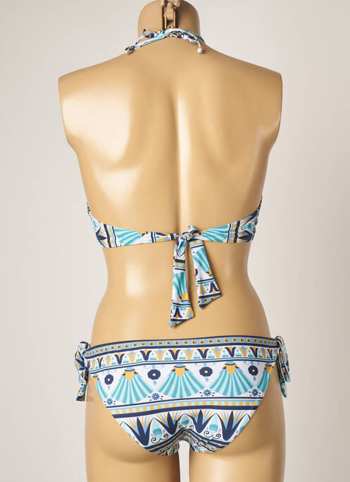 Maillot de bain 2 pièces bleu DOMANI pour femme