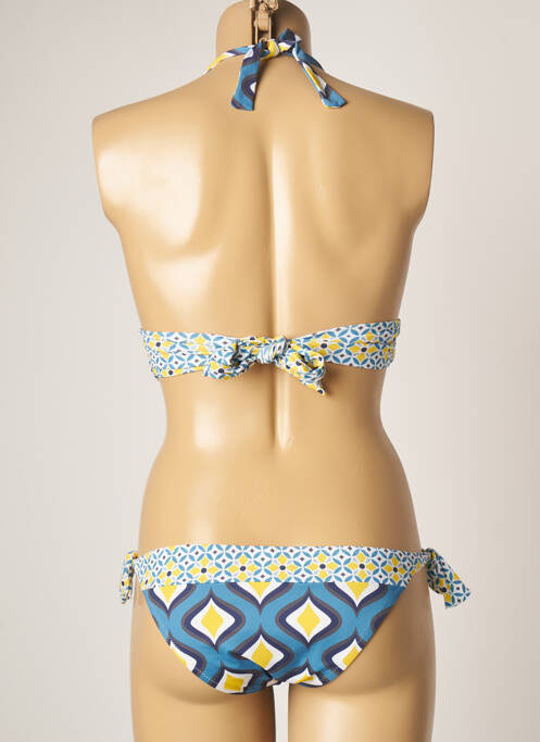 Maillot de bain 2 pièces bleu DOMANI pour femme