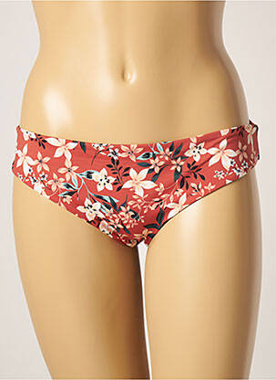 Bas de maillot de bain imprimé fleurs culotte marron SKINY femme