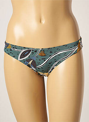 Bas de maillot de bain imprimé fleurs culotte vert SKINY femme