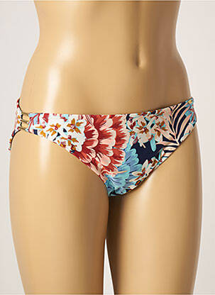 Bas de maillot de bain imprimé fleurs culotte bleu SKINY femme