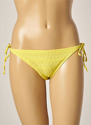 Bas de maillot de bain fermeture liens à nouer bikini jaune HISTOIRE DE PLAGE femme